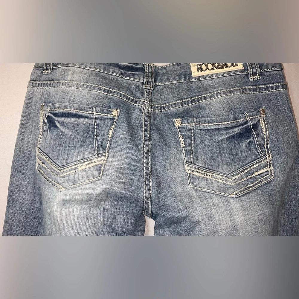 Rock & Roll Cowgirl Original Low Rise Jeans Style WO-4486 34 x 35 Long Tall Boot - Picture 5 of 6